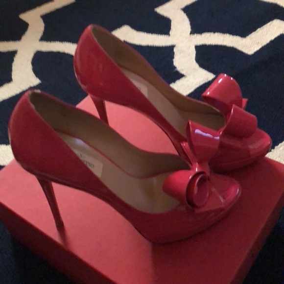Valentino Peep-toe Platform Pumps - 38.5/Pink (Never Worn; Comes in Box) - Picture 2 of 4